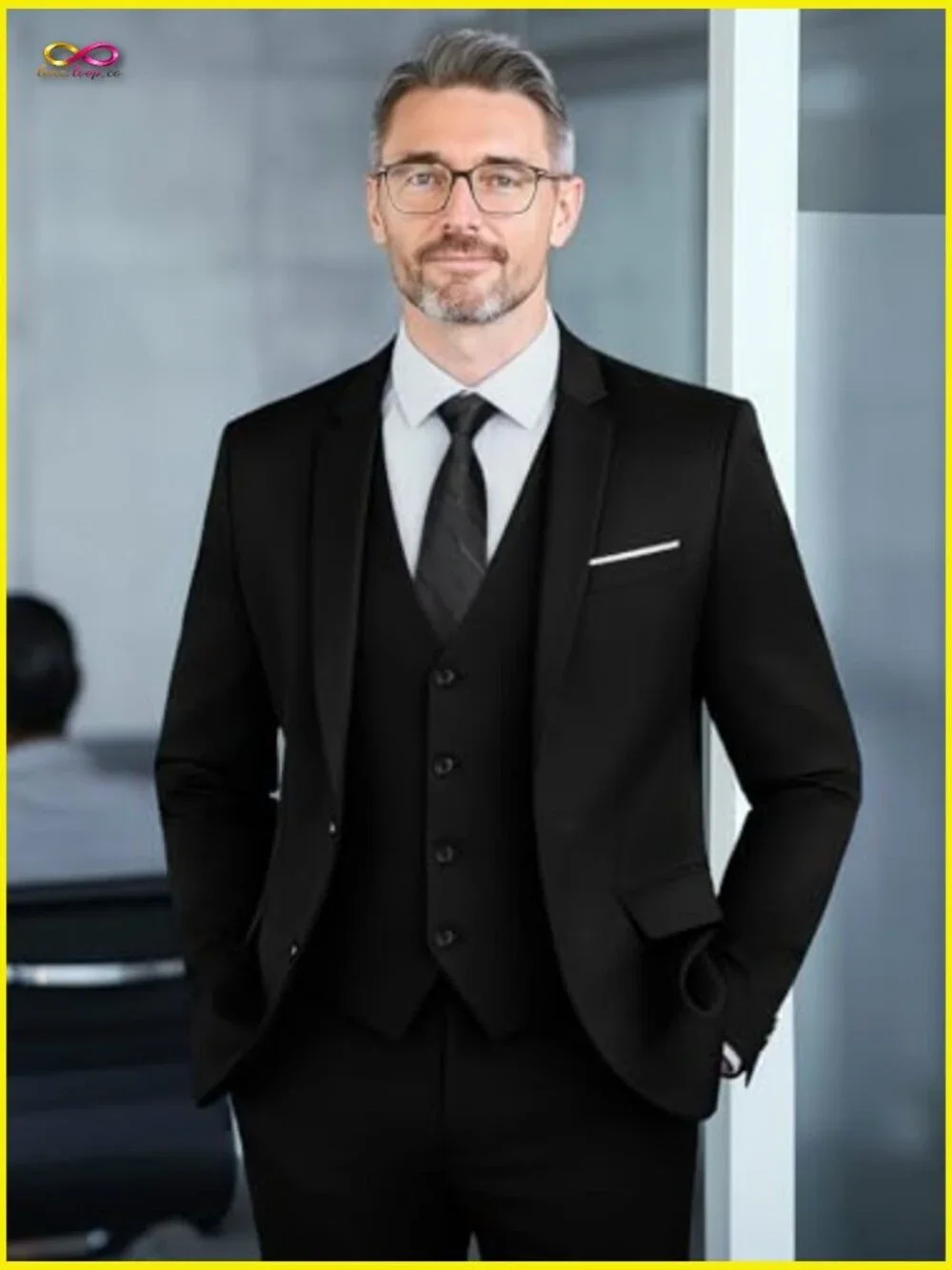 Slim Fit 3-Piece Suit Set Formal Wedding Prom Business Tuxedo Classic